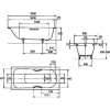Стальная ванна Kaldewei Advantage Saniform Plus 375-1 180x80 см, с ножками