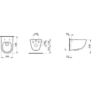 Унитаз подвесной Laufen Pro Rimless 8.2096.6.000.000.1 безободковый