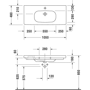 Раковина Duravit D-code 03421000002