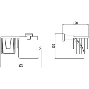 Держатель туалетной бумаги Savol 95 S-R09551 R, с держателем освежителя воздуха