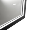 Зеркало Art&Max Aversa 90х65 черное, с LED-подсветкой, 6000К
