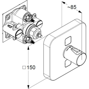 Купить Термостатический смеситель Kludi Push 389110538 в Москве с доставкой Термостатический смеситель Kludi Push 389110538