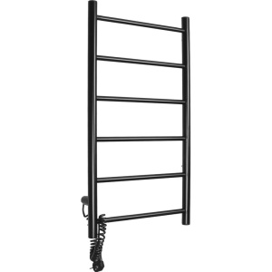 Полотенцесушитель электрический Domoterm Аврора DMT 109-6 80х40, L, черный матовый
