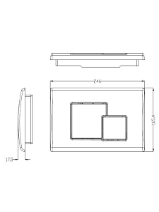 Кнопка черная матовая нажимная для инсталляции Квадратная WeltWasser MARBERG 507 SE MT-BL (10000010239)