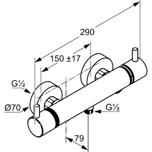 Термостатический смеситель Kludi Bozz 352033938 для душа, черный