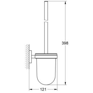 Купить Ершик для унитаза Grohe Essentials 40374001 хром в Москве с доставкой Ершик для унитаза Grohe Essentials 40374001 хром