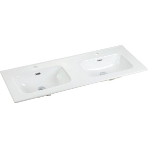 Тумба с раковиной Sancos Smart 120 см двойная, дуб бардолино