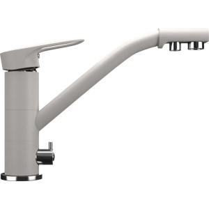 Комплект Мойка кухонная Ulgran U-405 -331 белая + Смеситель U-010 -331 белый