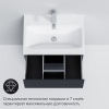 Тумба с раковиной AM.PM Gem 60 графит матовый, напольная, с 2 ящиками