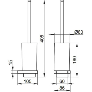 Купить Ершик Keuco Edition 11 11164039000 бронза шлифованная в Москве с доставкой Ершик Keuco Edition 11 11164039000 бронза шлифованная