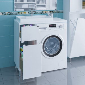 Купить Тумба с раковиной СанТа Лондон 29 L напольная, 2 ящика, для стиральной машины в Москве с доставкой Тумба с раковиной СанТа Лондон 29 L напольная, 2 ящика, для стиральной машины