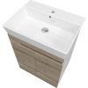Тумба с раковиной DIWO Воронеж, 60 напольная, ореховый дубослив, с сифоном