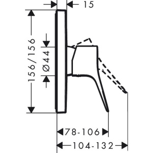 Смеситель для душа Hansgrohe Vivenis 75615700 матовый белый