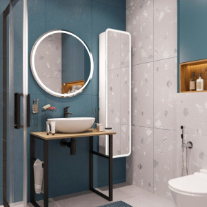 Купить Консоль DIWO Элиста 80 светлое дерево, с раковиной Moduo 55 Leaf в Москве с доставкой Консоль DIWO Элиста 80 светлое дерево, с раковиной Moduo 55 Leaf