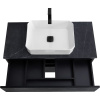 Тумба с раковиной Cezares Molveno 46 100 nero, со столешницей