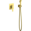 Гигиенический душ Timo Torne 4389/17SM со смесителем, С ВНУТРЕННЕЙ ЧАСТЬЮ, золото