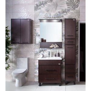 Купить Зеркало Бриклаер Чили 70 венге, с подсветкой, с полкой в Москве с доставкой Зеркало Бриклаер Чили 70 венге, с подсветкой, с полкой