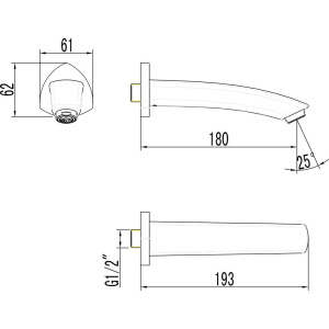 Излив Lemark LM3581C для ванны