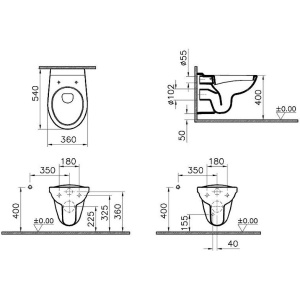 Комплект унитаз с инсталляцией и сиденьем VitrA Normus 9773B003-7207