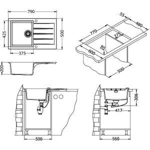 Купить Мойка кухонная Alveus Cadit Granital 20 arctic в Москве с доставкой Мойка кухонная Alveus Cadit Granital 20 arctic