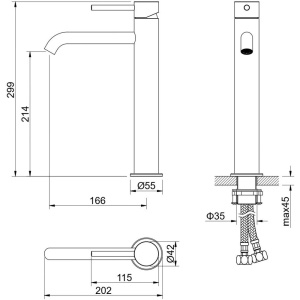 Смеситель для раковины Aquatek Европа AQ1304BG шлифованное золото
