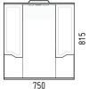 Зеркало Corozo Мирра 75/С белое