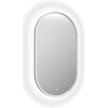 Зеркало DIWO Казань 45 белое, с подсветкой сенсорной, овальное, белое, из МДФ, в современном стиле