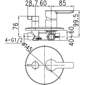 Купить Смеситель для ванны с душем IDDIS Sena SENSB00i67 С ВНУТРЕННЕЙ ЧАСТЬЮ в Москве с доставкой Смеситель для ванны с душем IDDIS Sena SENSB00i67 С ВНУТРЕННЕЙ ЧАСТЬЮ