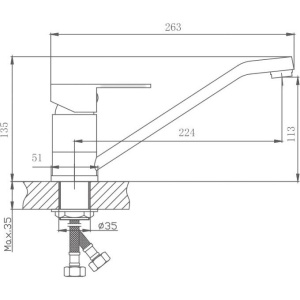 Смеситель для кухни Haiba HB802 HB42802