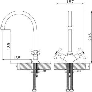 Смеситель для кухни Rossinka H H02-72