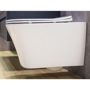 Унитаз подвесной Art&Max Platino AM9321CHR/SC безободковый, с микролифтом, белый