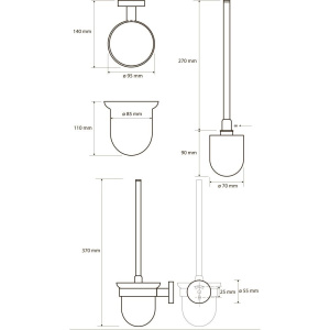 Купить Ершик Bemeta Brilo 161113017 полированное золото в Москве с доставкой Ершик Bemeta Brilo 161113017 полированное золото