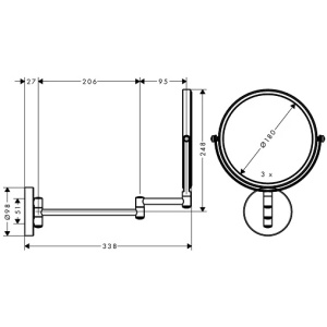 Косметическое зеркало Hansgrohe Logis Universal 73561000 хром