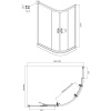 Душевой уголок Ambassador Royal 18015101 120х80 см, профиль хром