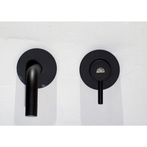 Смеситель для раковины Paffoni Light LIG006NO70 с ВНУТРЕННЕЙ ЧАСТЬЮ черный