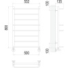 Полотенцесушитель водяной Terminus Евромикс П8 500x800