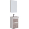 Мебель для ванной Lemark Combi 45, бетон, белая глянцевая