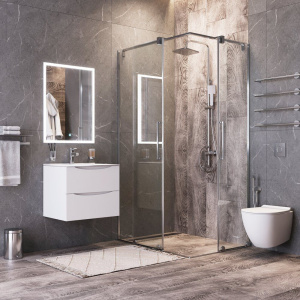 Мебель для ванной BOND Cube 60 подвесная, белая глянцевая