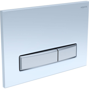 Кнопка смыва Акватек KDI-0000030 белая глянцевая, хром