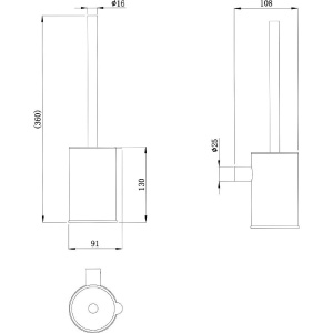 Ершик Raiber Graceful RPG-80010 матовое золото