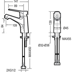 Смеситель для раковины Bravat Eco F1111147C