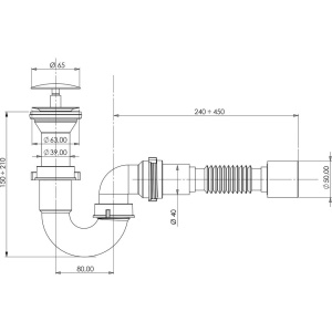 Сифон для раковины EWRIKA 0301003042