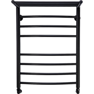 Полотенцесушитель водяной Comfysan Noumi W-8 80х50 черный матовый, с полкой