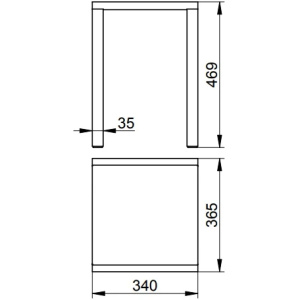 Табурет Keuco Plan 14982010051 хром, белый