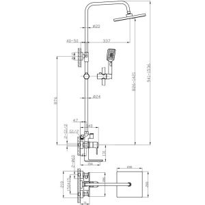 Душевая стойка Rossinka RS50 -46