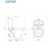Унитаз-компакт напольный с бачком и сиденьем Santek Римини 1.WH11.1.758