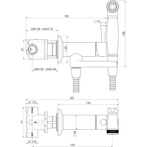 Купить Гигиенический душ Nobili AV00610CR со смесителем, С ВНУТРЕННЕЙ ЧАСТЬЮ в Москве с доставкой Гигиенический душ Nobili AV00610CR со смесителем, С ВНУТРЕННЕЙ ЧАСТЬЮ