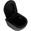 Купить Унитаз подвесной Art&Max Ovale AM011CHR-MB/SC безободковый, с микролифтом, черный в Москве с доставкой Унитаз подвесной Art&Max Ovale AM011CHR-MB/SC безободковый, с микролифтом, черный