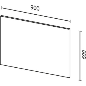 Купить Зеркало Sanvit Панорама 90 Black в Москве с доставкой Зеркало Sanvit Панорама 90 Black