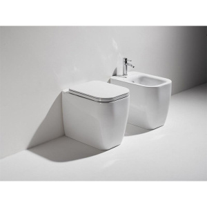 Купить Унитаз приставной Simas Henges HE 01 bia безободковый, с микролифтом, белый глянец в Москве с доставкой Унитаз приставной Simas Henges HE 01 bia безободковый, с микролифтом, белый глянец